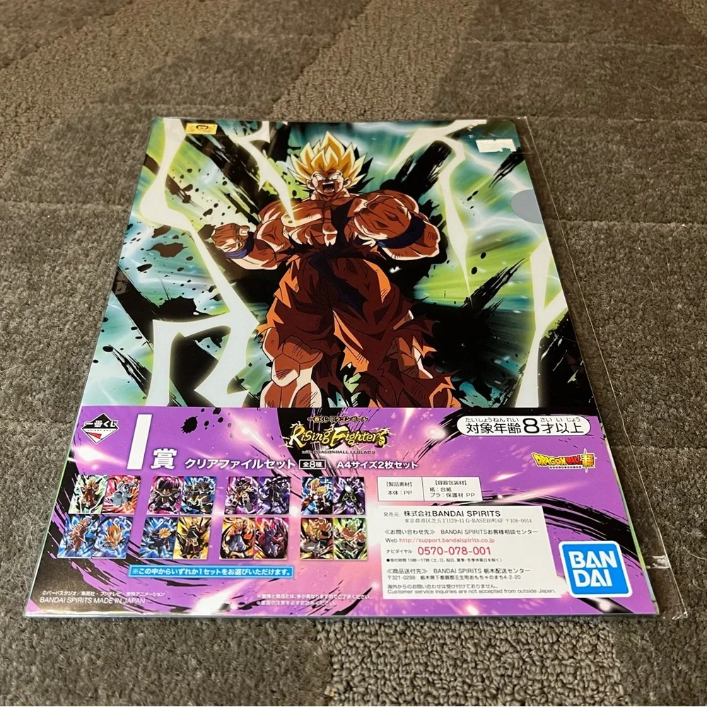 Dragon Ball Z Super Clear File Folder Plastic Anime Japan Exclusive Set of 2 DBZ